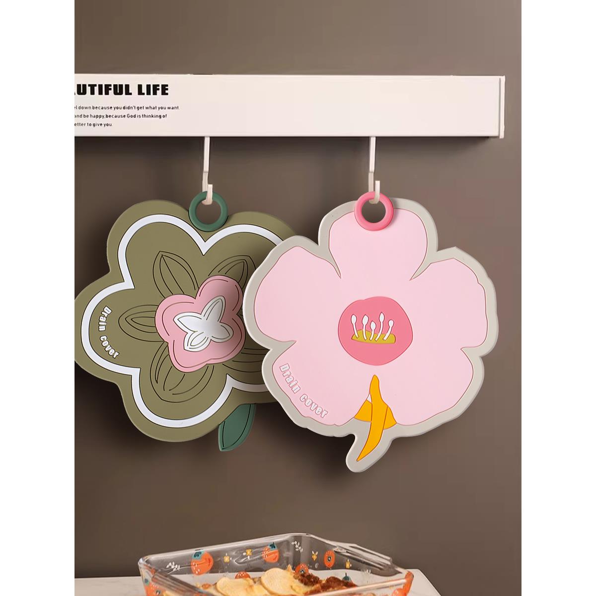 花朵软胶餐垫杯垫隔热垫碗菜盘创意防烫防滑餐桌垫家用锅垫耐高温