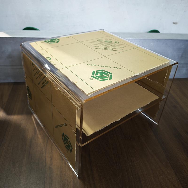 双层透明亚克力置物架加厚u型桌面分层增高架展示架收纳书架定制