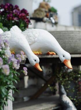 花园装饰户外庭院小鸭子摆件美式田园风别墅小院水池露台布置造景