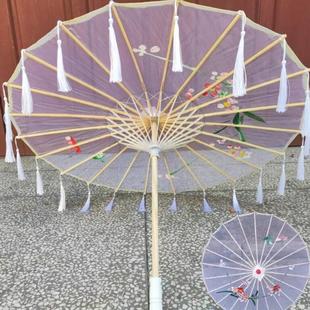 透明流苏伞古风汉服踏浪舞蹈伞道具女童跳舞儿童走秀演出装饰拍伞