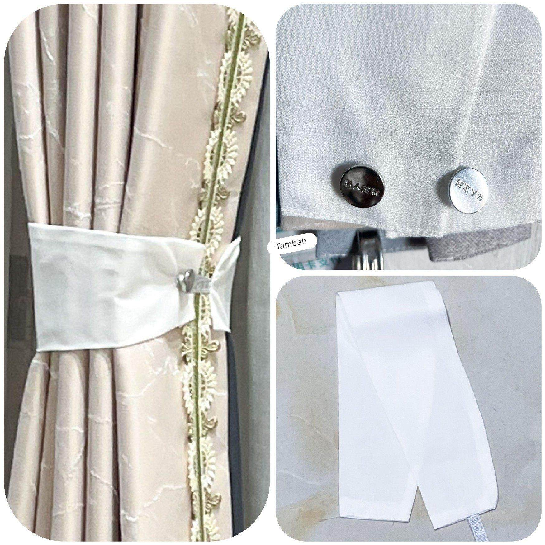 窗帘绑带 免钉扣款一对装手工定制扣子扎束带固定捆绑收纳固定器,居家布艺,窗帘绑带,淘宝优惠券,粉丝福利购,淘宝优惠卷