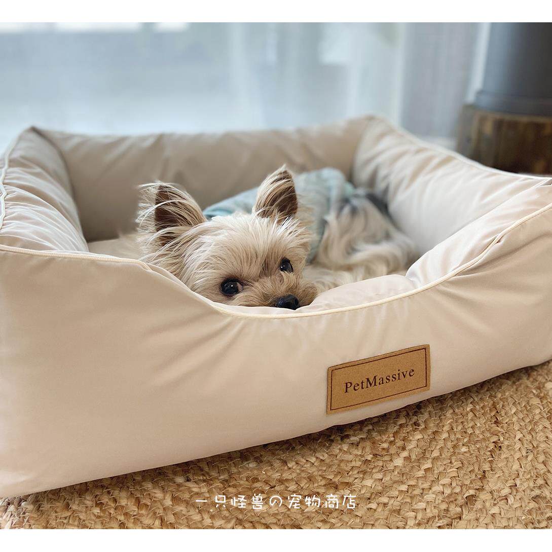 PM羽绒棉纯棉狗窝空气感柔软猫窝不粘毛可拆洗四季通用深睡小狗窝