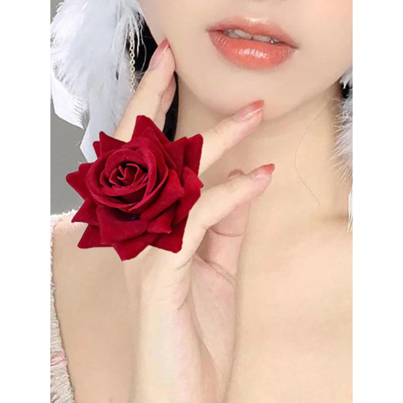 仿真手舞花指环手指花舞台表演道具网红拍照写真走秀戒指花