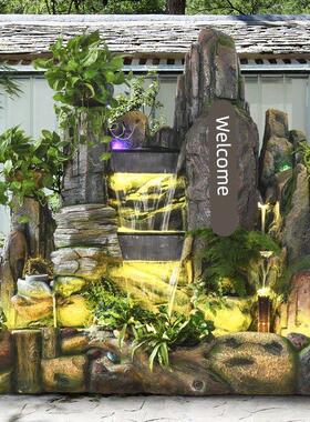 招财流水摆件循环水庭院景观落地开业送礼客厅室内阳台喷泉造景