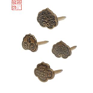 中式纯黄铜墙上装饰书画挂画挂钩牌匾托国字画框托架十字绣挂钩