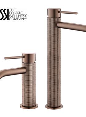 gessi meccanica洗手盆水龙头54202 54209单孔冷热台上下盆拉丝金