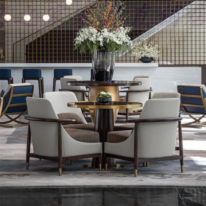 中式售楼处洽谈桌椅酒店宾馆商行大堂展厅茶影楼办公室休闲去桌椅