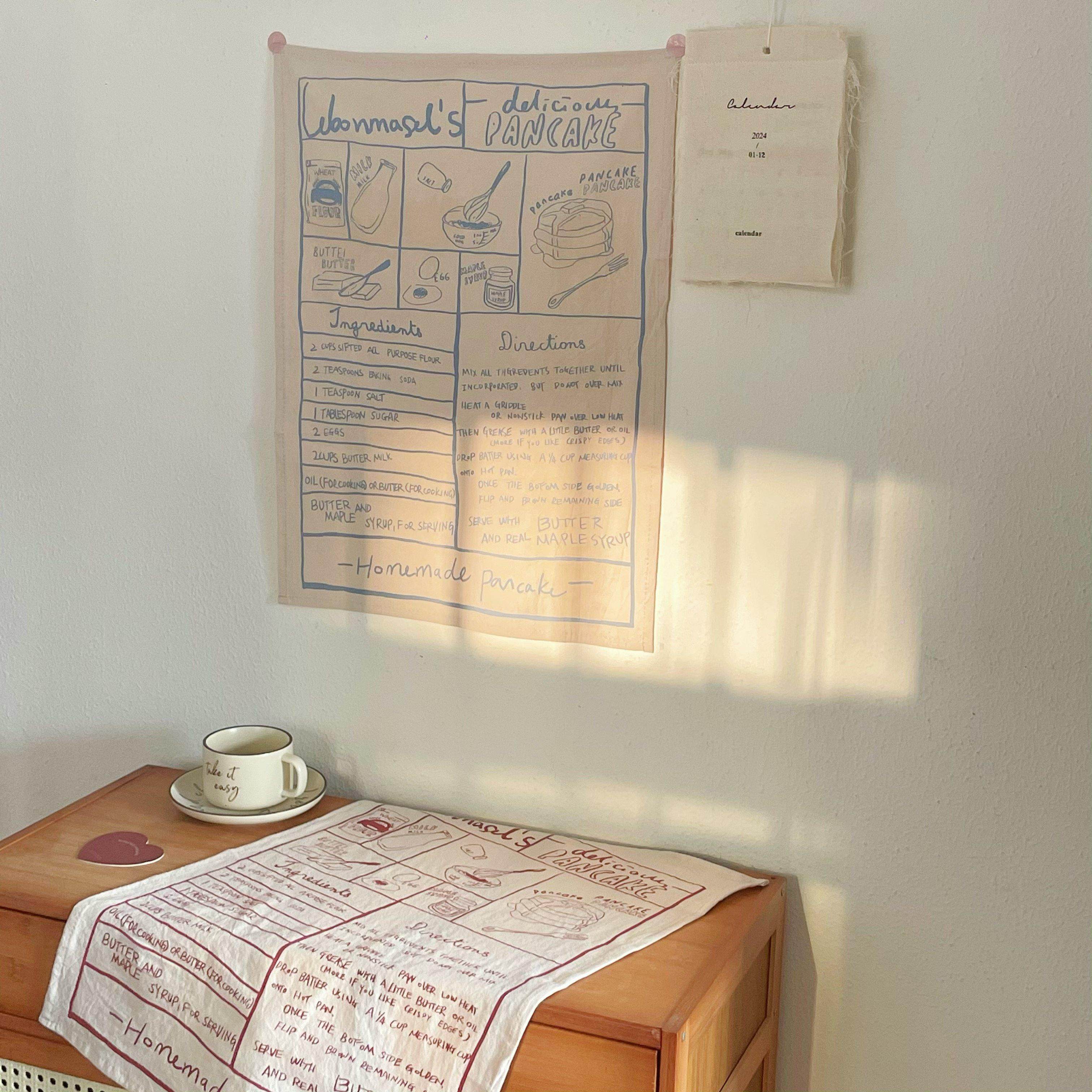 法式手写字母餐垫挂布 卡其色印花餐巾 纯棉拍照背景布厨房烘焙巾,居家布艺,餐垫,淘宝优惠券,粉丝福利购,淘宝优惠卷