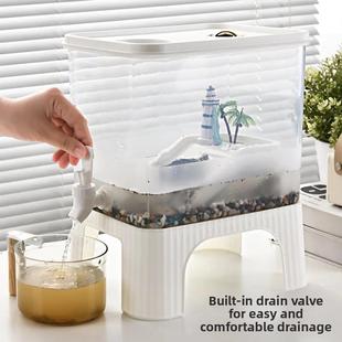 新型鱼缸可排水乌龟饲养缸底部排水干湿粪便分离自动换水方便神器