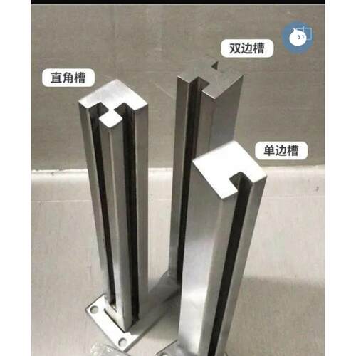 内卡槽不锈钢方管立柱免打孔阳台护楼梯扶手。定制任意款尺寸颜色
