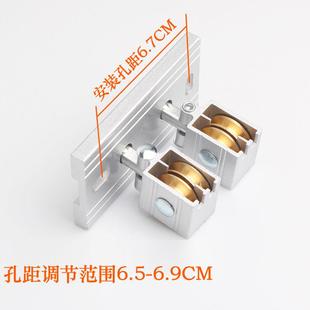 手摇升降晾衣架配件转角器滑轮阳台铝合金加厚双杆万向轮