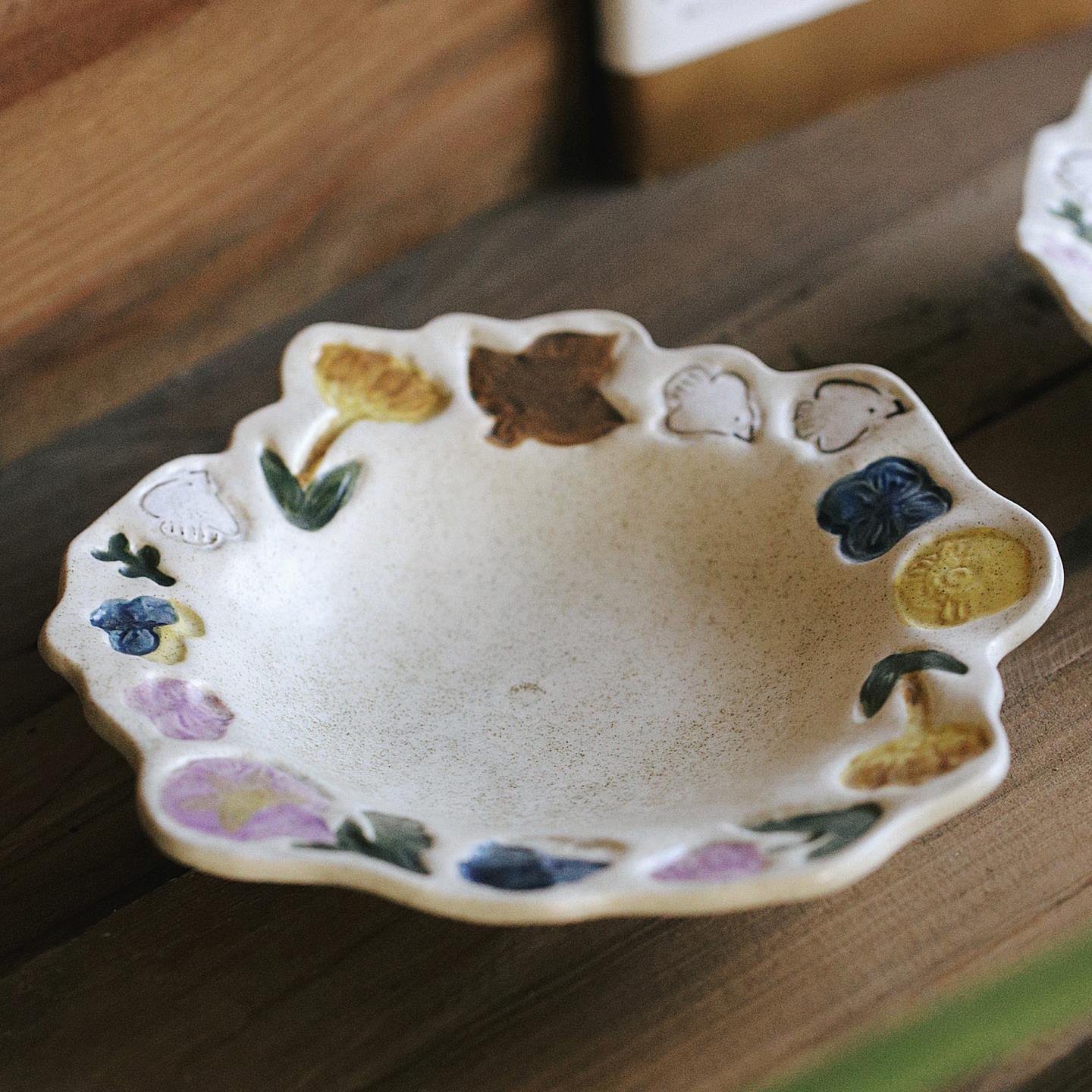 拾器集手捏盘异形不规则窑变釉意面沙拉蔬菜点心甜品水果凉菜浅碟