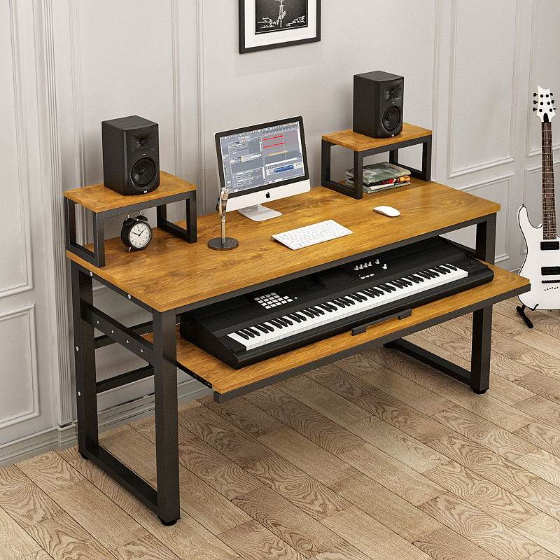 编曲桌工作台简约现代电子琴桌电钢琴音乐调音录音棚家用琴架琴桌