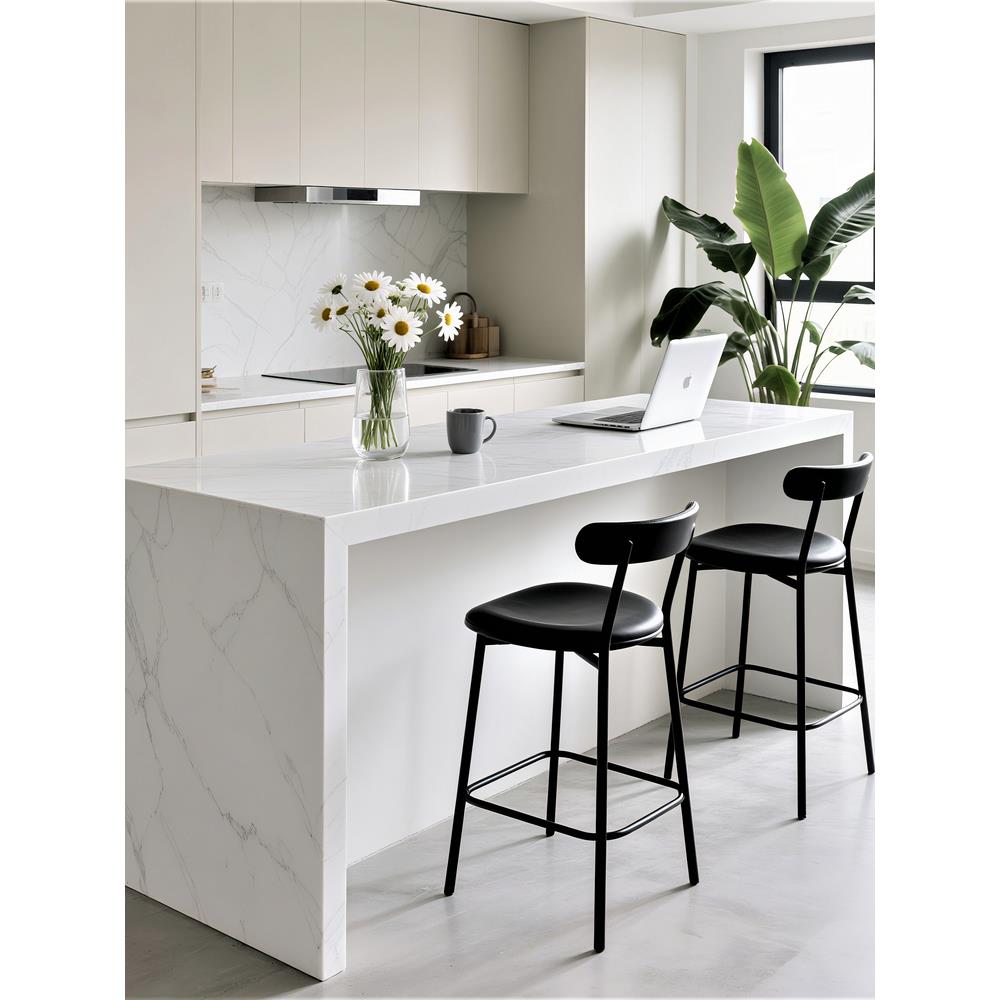 现代简约岩板吧台桌家用小户型厨房岛台餐桌一体可伸缩可储物