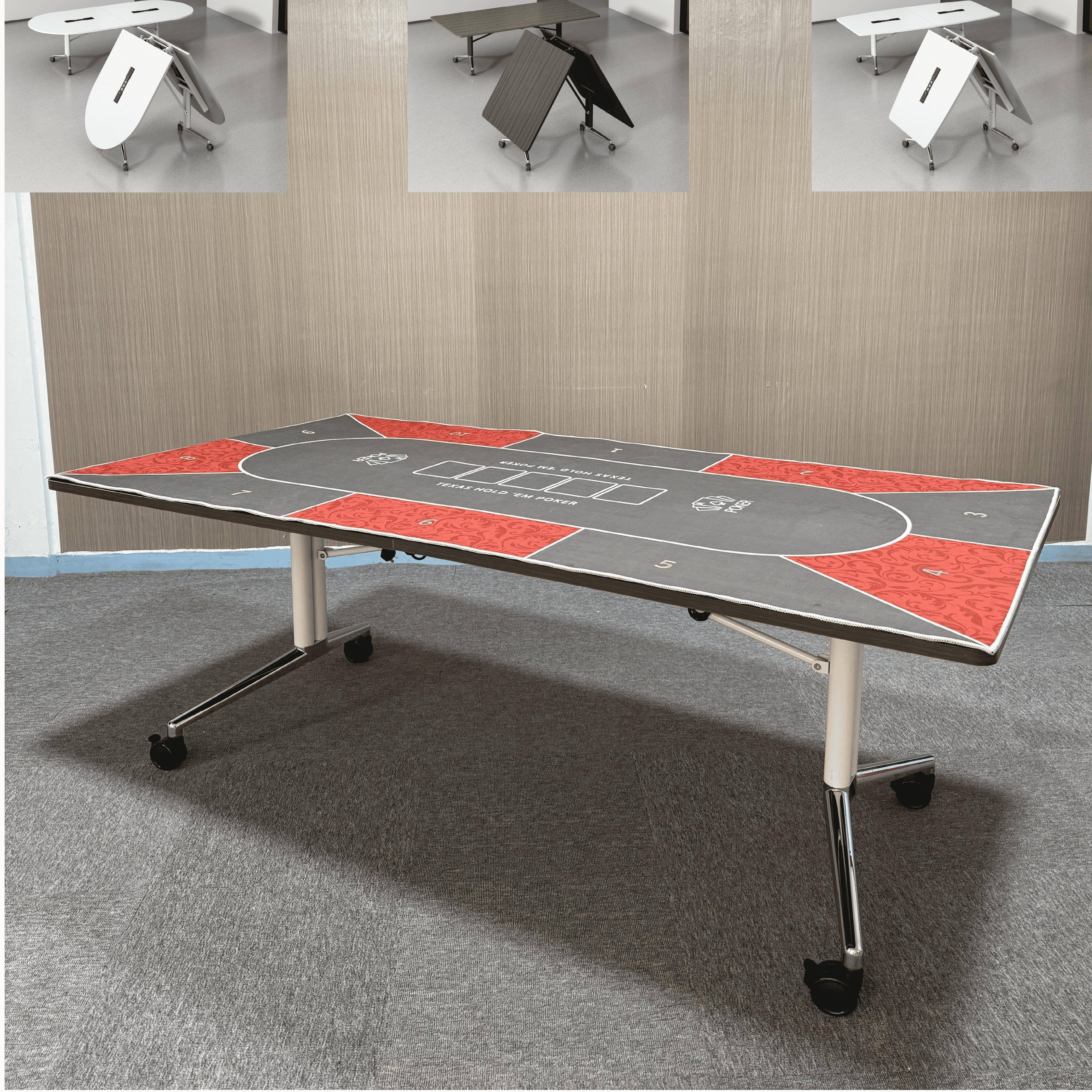 折叠会议桌可移动新型多功能长条培训桌伸缩拼接大书桌德州扑克桌