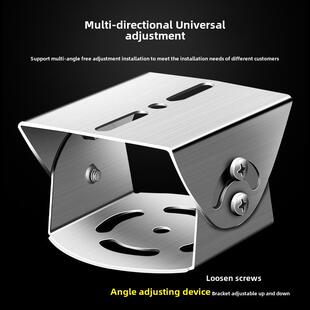 304不锈钢中号立杆监控三维万向节支架鸭嘴头室外摄像头壁装鸭嘴