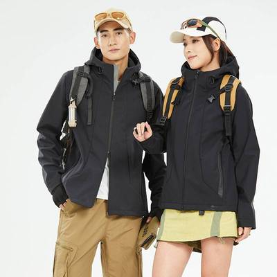 泉州卡多希冲锋衣迪特软壳衣女冲锋衣男夹克秋款防风防水登山服运