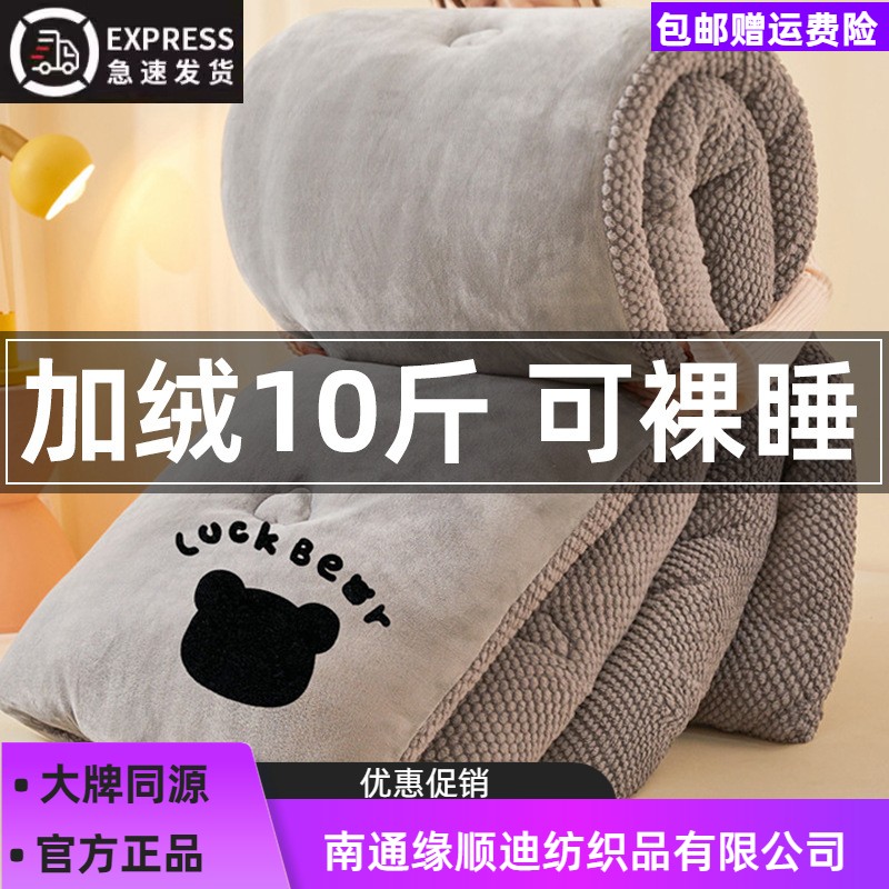南通缘顺迪纺织品有限公司新款豆豆被冬季加厚保暖被子双人被芯宿