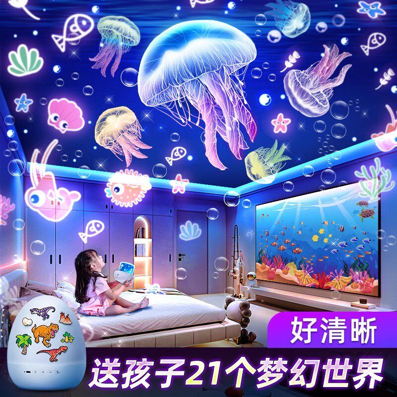 星空投影灯八音盒音乐投影仪星空灯投影仪儿童卧室梦幻旋转满天星