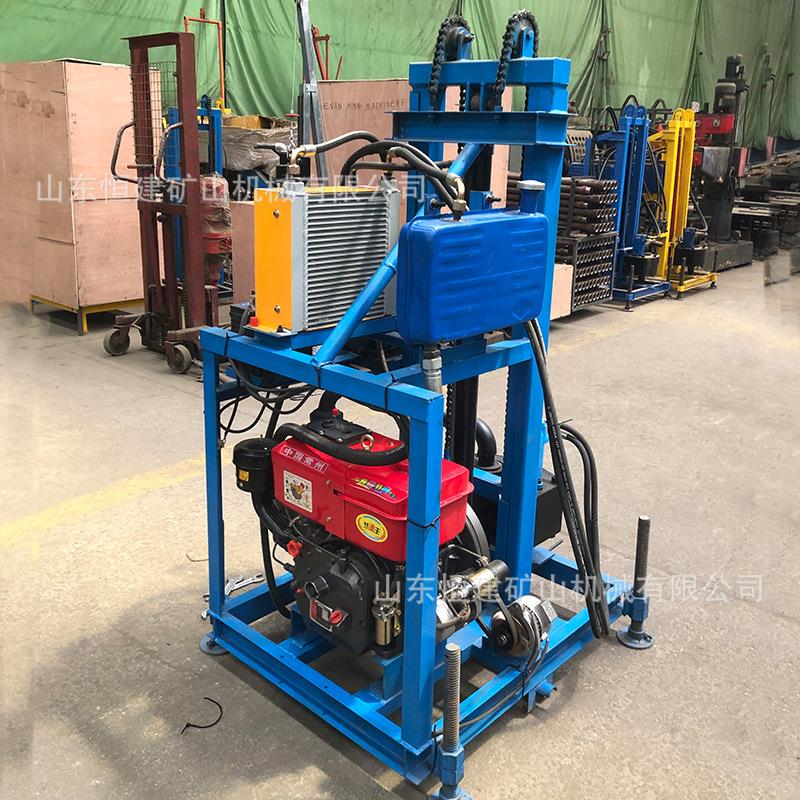 可伸缩柴油液压打井机 家用取水柴油水井钻机 柴油打井机钻井机