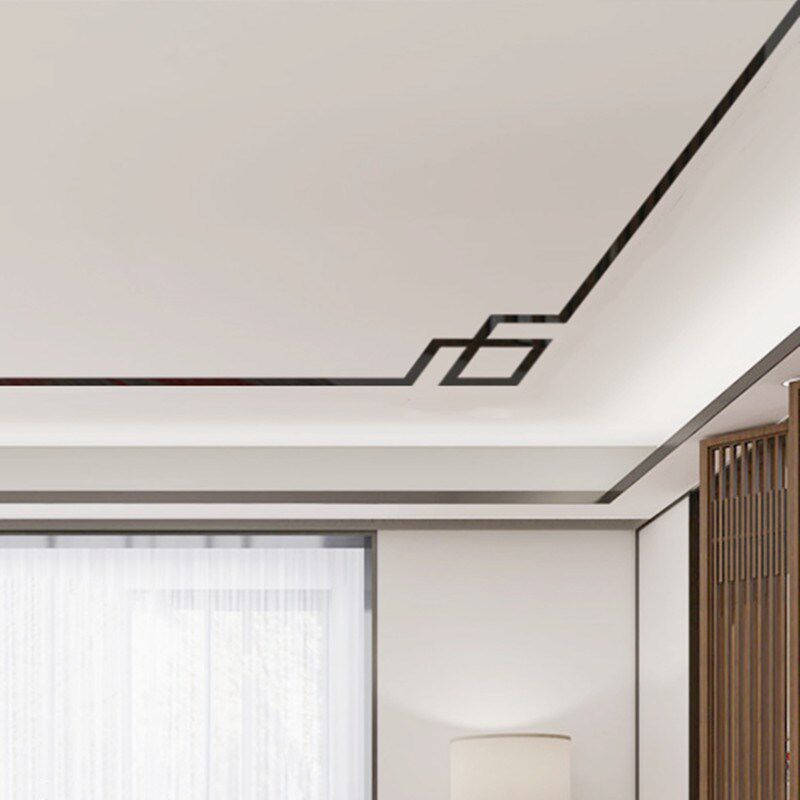 自粘客厅餐厅天花板对角装饰贴电视背景墙边框角花贴门窗边对角贴