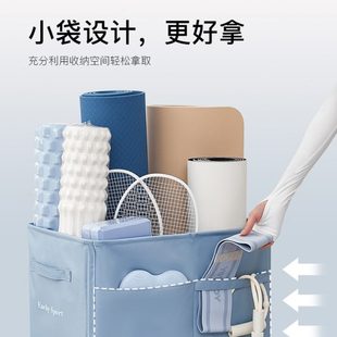 瑜伽垫收纳筐健身工具运动器材收纳篮布艺家用置物架夹缝收纳神器