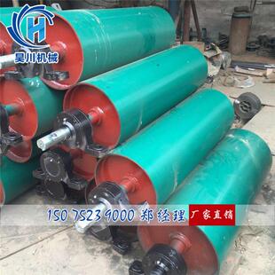 带式输送机DTII(A)75型主传改向驱被从动头尾重型铸包胶滚筒轮子