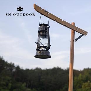 outdoor戶外插地?zé)艏苈稜I櫸木燈落地?zé)艏軓?fù)古支架便攜野營便攜
