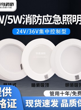 北大青鸟消防应急照明灯J-ZFJC-E5W-17Z7A壁挂吸顶嵌入式3W5W灯具