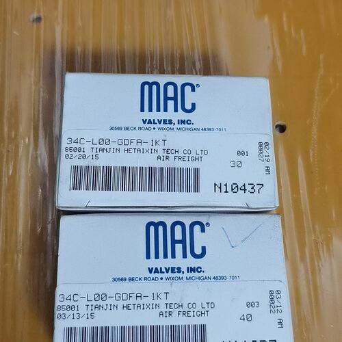 议价MAC电磁阀34C-L00-GDFA-1KT34C-A-GDFA-1BA