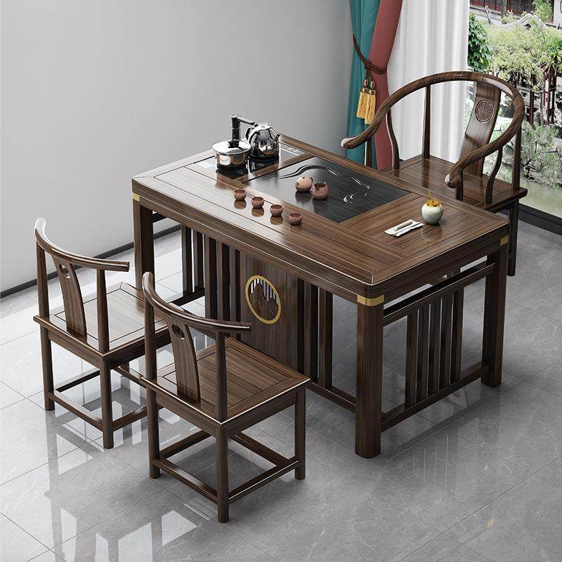 实木茶桌全套简约功夫茶台一体烧水泡茶桌客厅新中式桌椅组合套装,商业/办公家具,茶台/茶桌,淘宝优惠券,粉丝福利购,淘宝优惠卷