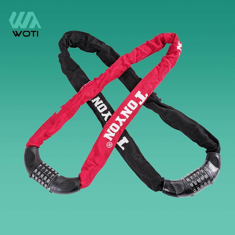 TY732自行车锁通用密码链条锁摩托车锁电动车防盗锁钢丝锁软锁