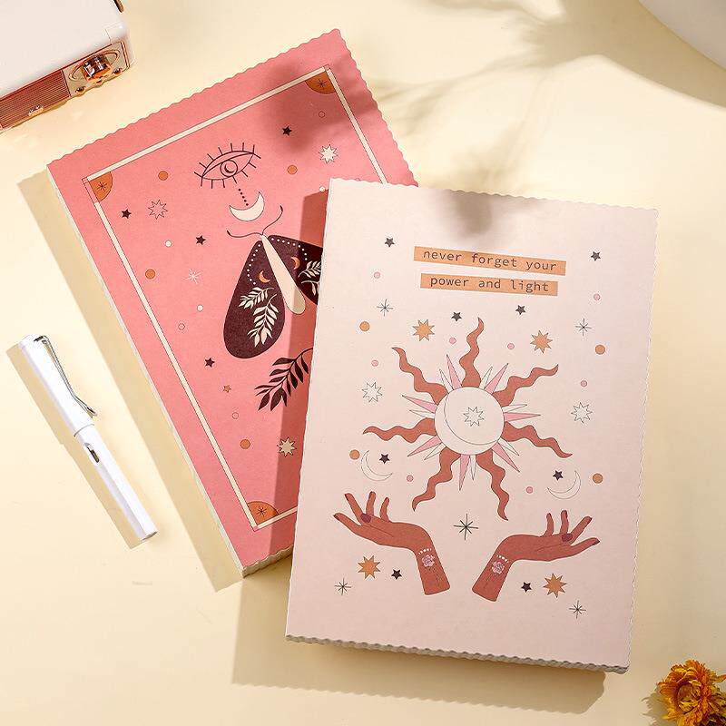 记事本学生好词好句摘录本波浪花边裸背加厚本子a5笔记本加厚内芯