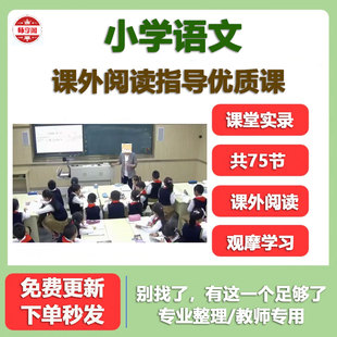 小学语文课外阅读指导名师优质公开课75节课堂实录视频教学观摩