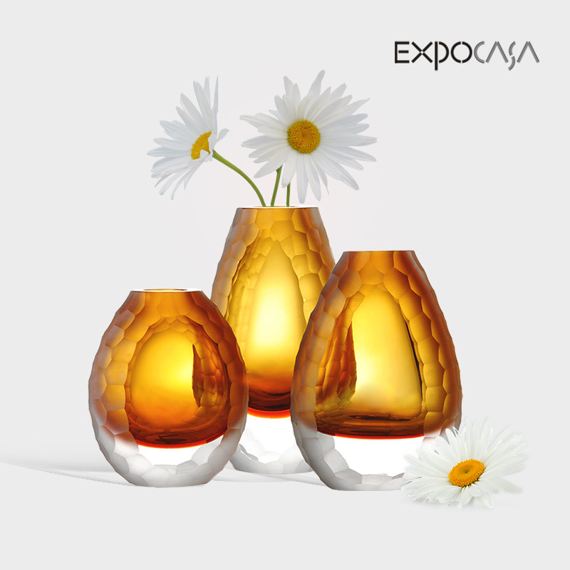 艾宝出口创意玻璃花瓶水培绿萝植物鲜花插花瓶客厅装饰摆件