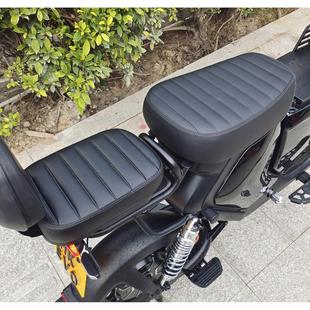 009深远GT1坐垫直上毛毛虫靠背电动车后座扶手舒适加宽加厚 007