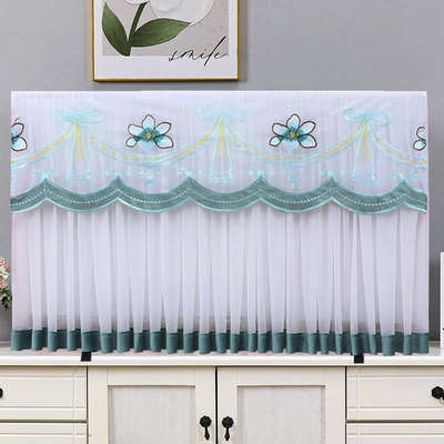 电视机防尘罩电视罩套开机不取高档新款液晶蕾丝简约挂式556575寸