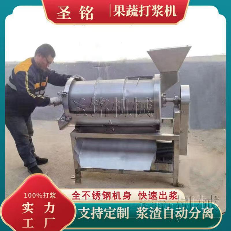 用商大型黑莓打浆橘籽去皮去打浆机 双道不锈钢榴莲自動子打浆机