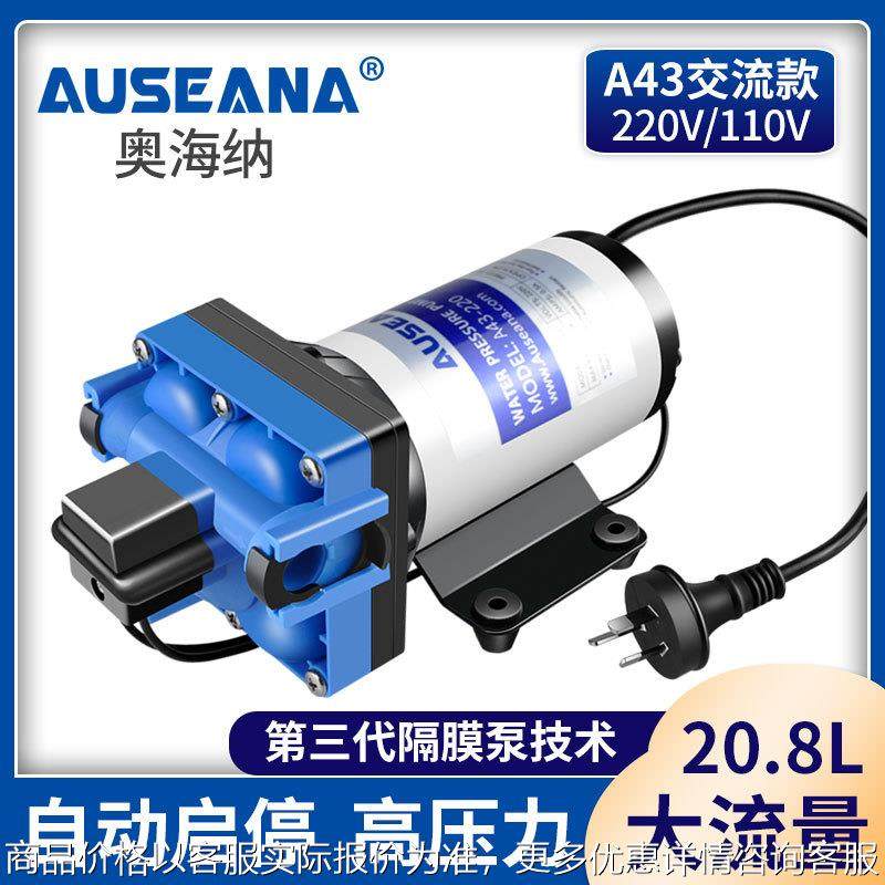 A43大流量220V高扬程真空自吸隔膜泵增压抽洗衣液电动灌装机水泵