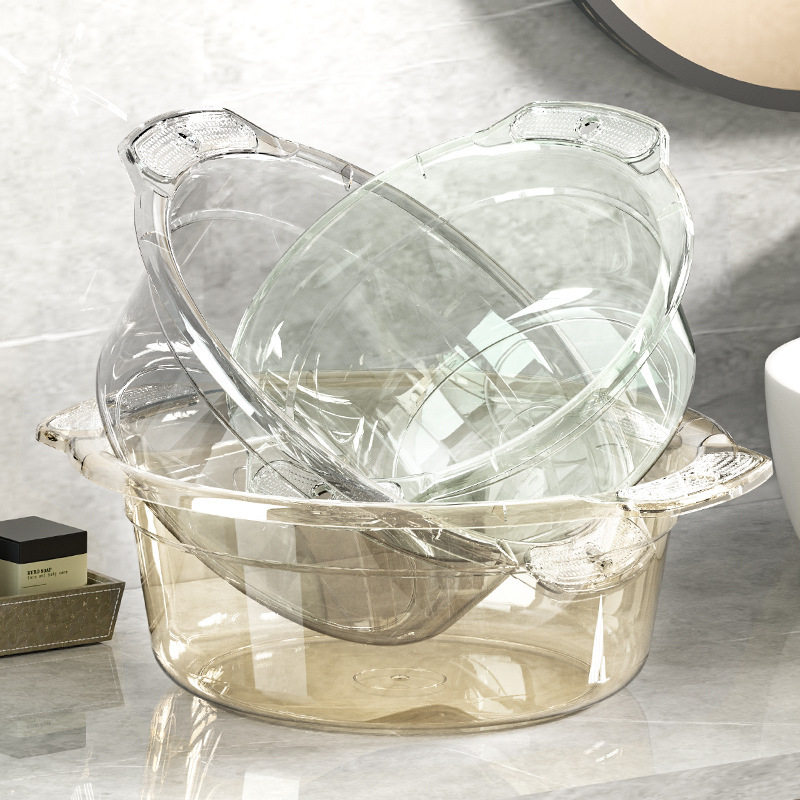 透明盆子大小号婴儿洗脸盆学生宿舍高颜值洗衣洗菜洗脚家用塑料盆,家庭/个人清洁工具,坐浴盆,淘宝优惠券,粉丝福利购,淘宝优惠卷