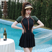 泳装 泳衣女士保守高级感连体游泳衣2025新款 专业遮肚显瘦温泉大码