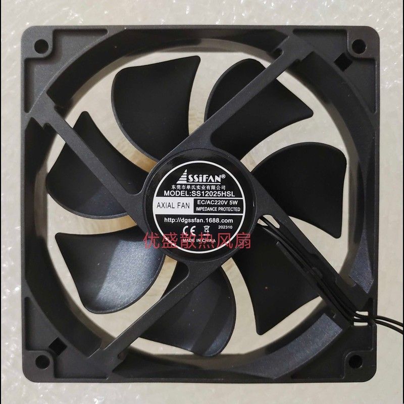 全新SS12025M220D EC/AC80V-260V 3W 12cm机柜冰柜展示柜散热风扇