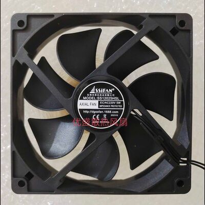 全新SS12025M220D EC/AC80V-260V 3W 12cm机柜冰柜展示柜散热风扇