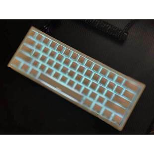侧刻透光键帽OEM高度PBT材质130键侵染渐变个性适配wooting60he