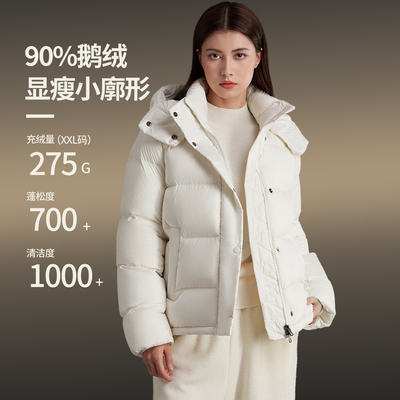 反季清仓白色羽绒服小个子面包服