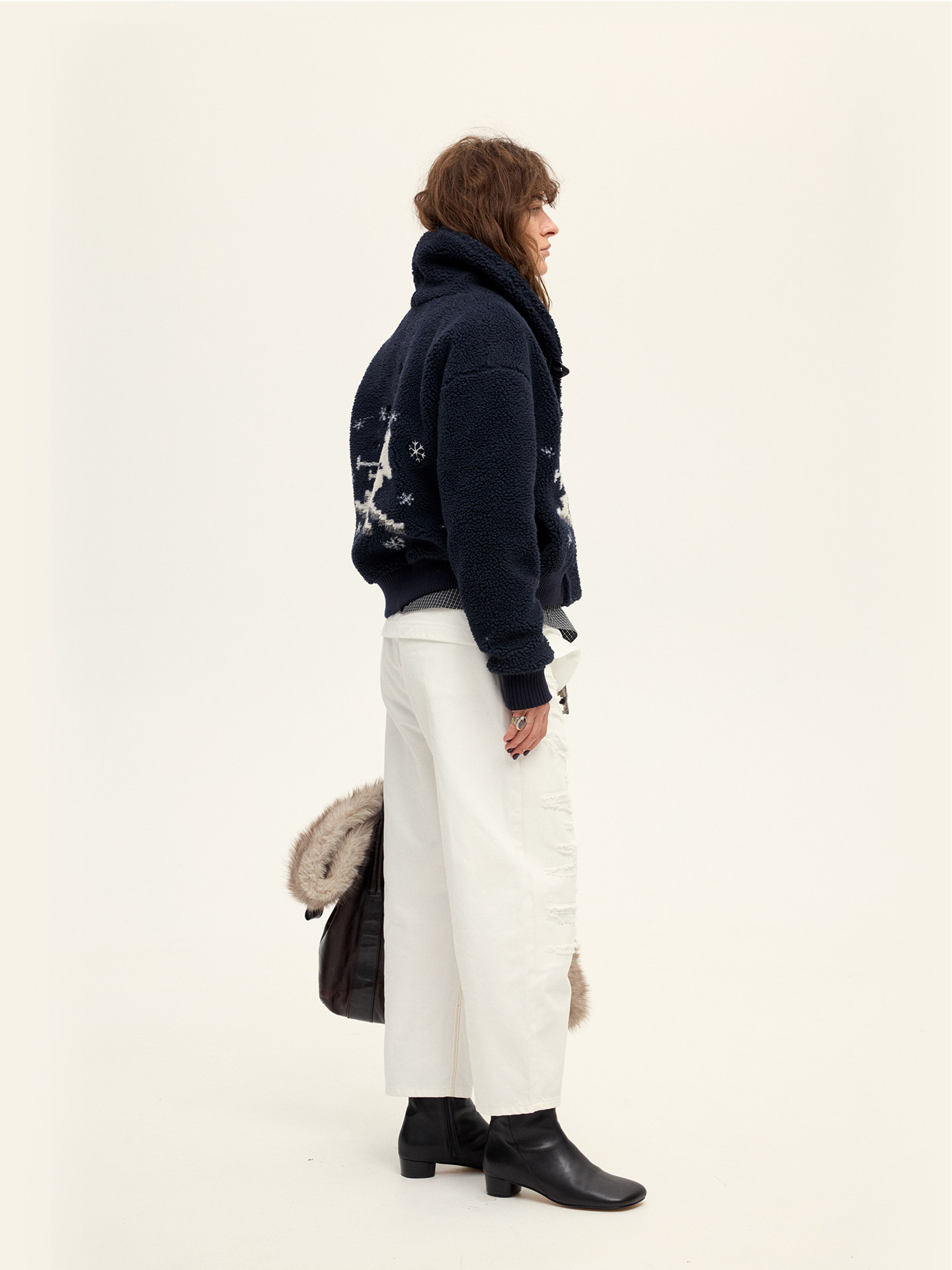 Padded Fleece Cardigan with Full Cotton Padding - Taobao product photo 5