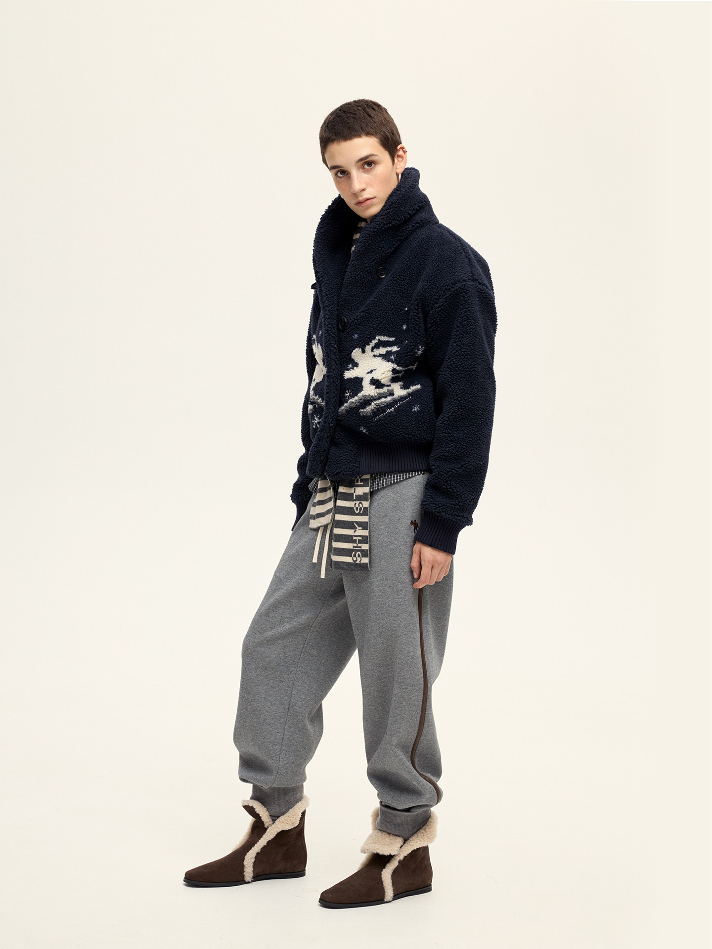Padded Fleece Cardigan with Full Cotton Padding - Taobao product photo 2