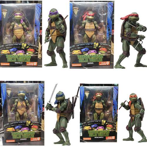 NECA 忍者神龟 1990电影版 TMNT 限定版 7寸可动人偶手