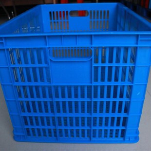 680塑料周转筐长方形工业收纳箱胶框服装 筐蔬菜水果箩水产框网筐