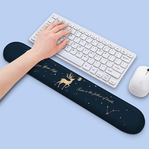 创意星空鹿鼠标垫护腕硅胶防鼠标手键盘手托男生办公电脑掌枕防滑